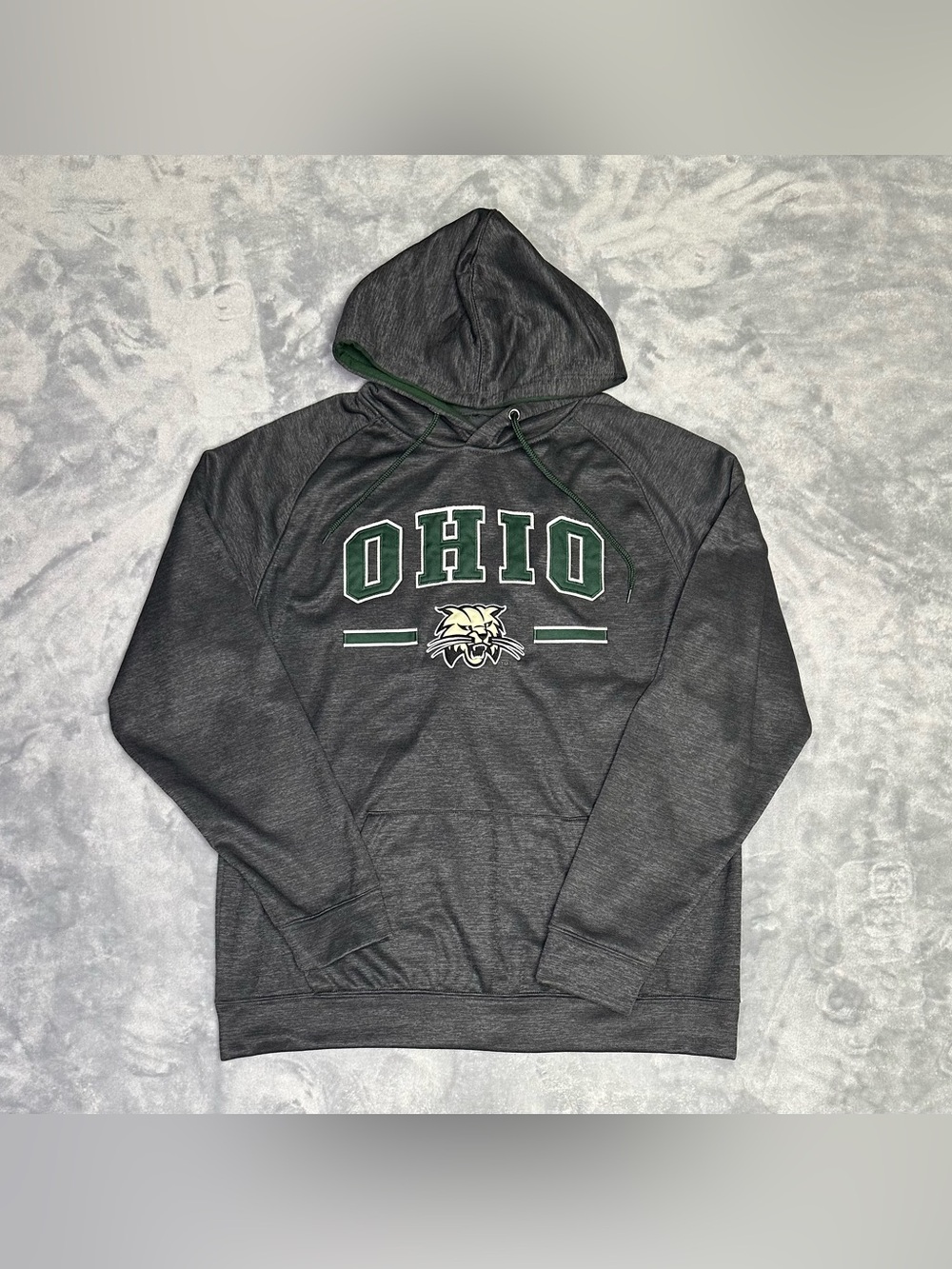 Ohio Bobcats University Hoodie Sweatshirt Pullover Drawstring Pockets Adult